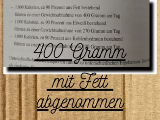 400 Gramm mit Fett abgenommen